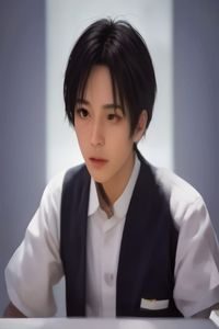 短剧《职场风云》封面，都市逆袭题材，主角身着职业装站在高楼俯瞰城市